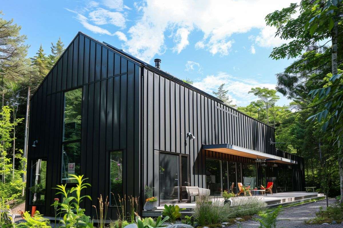 a black metal home