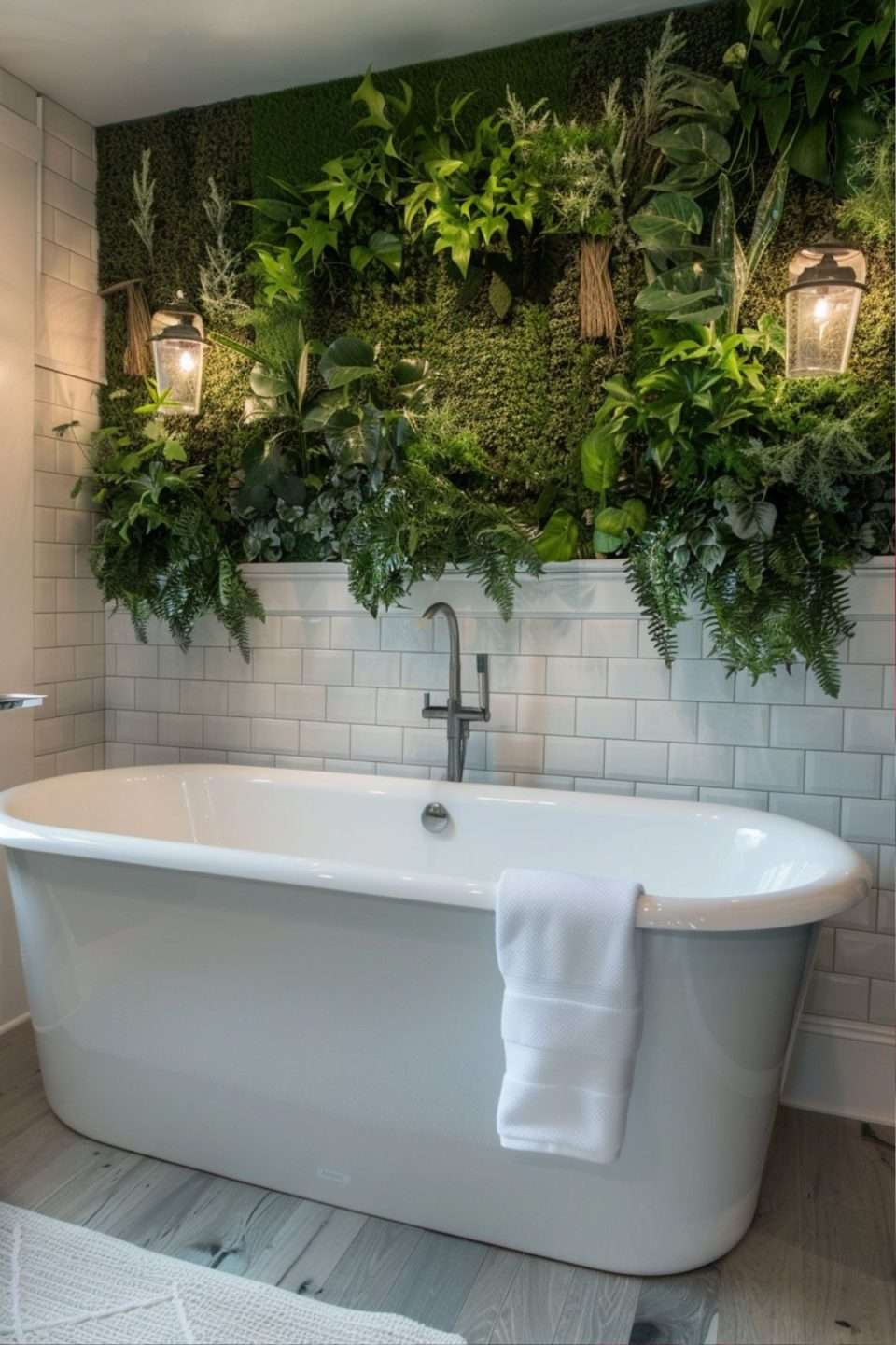 artificial wall in a bathroom