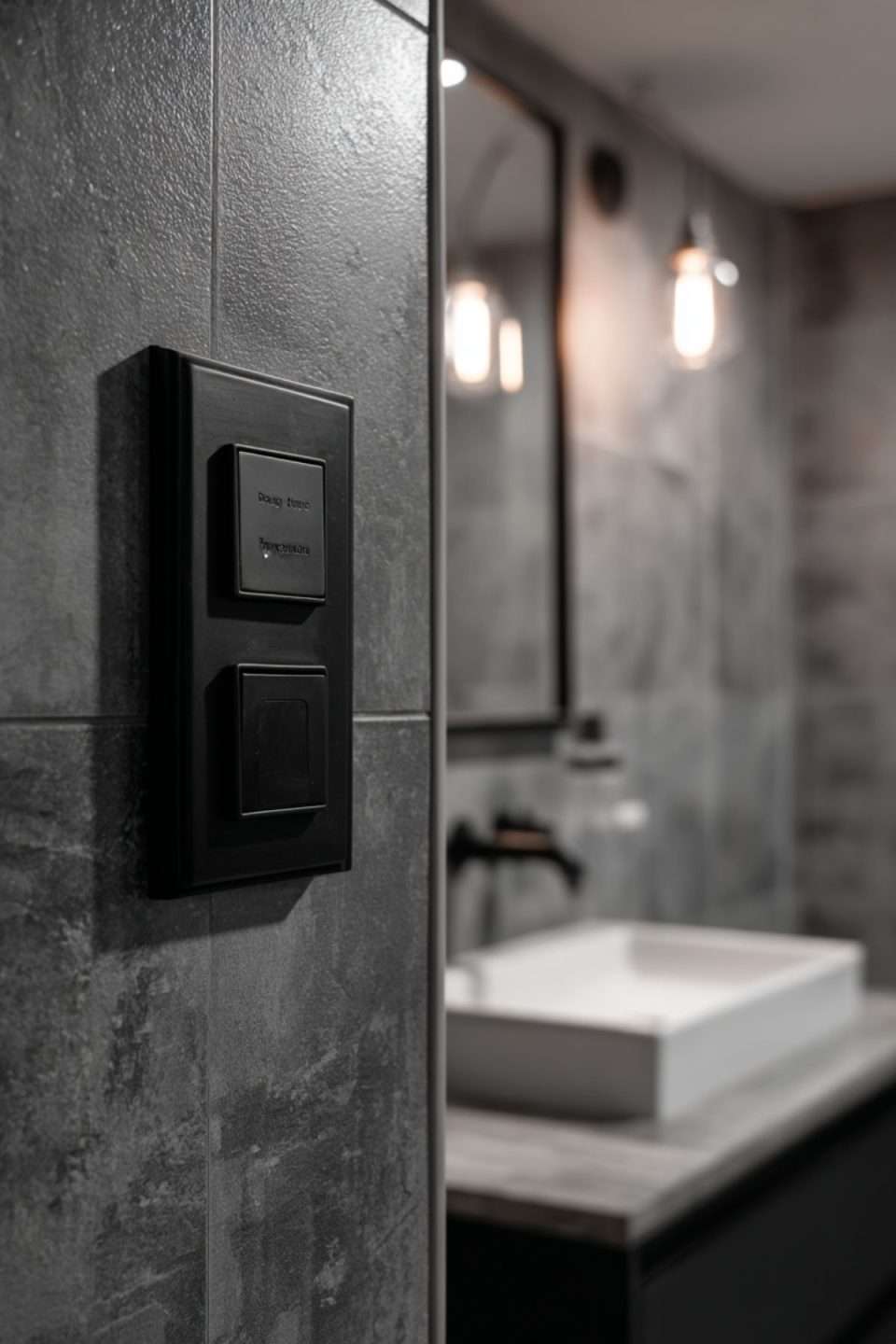 electric socket outlet cover black bathroom